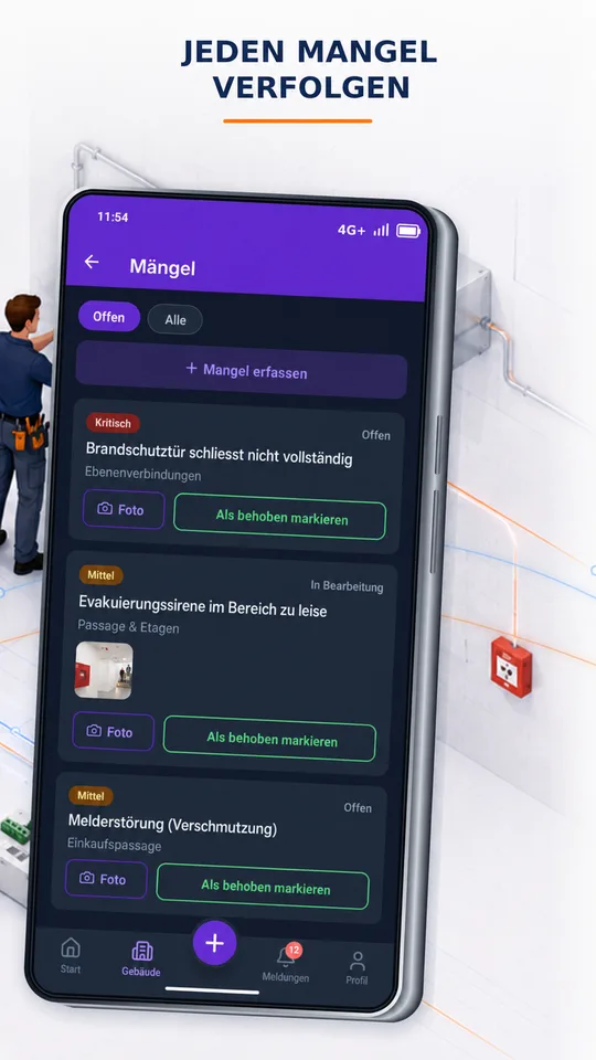 Jeden Mangel bis zur Behebung verfolgen
