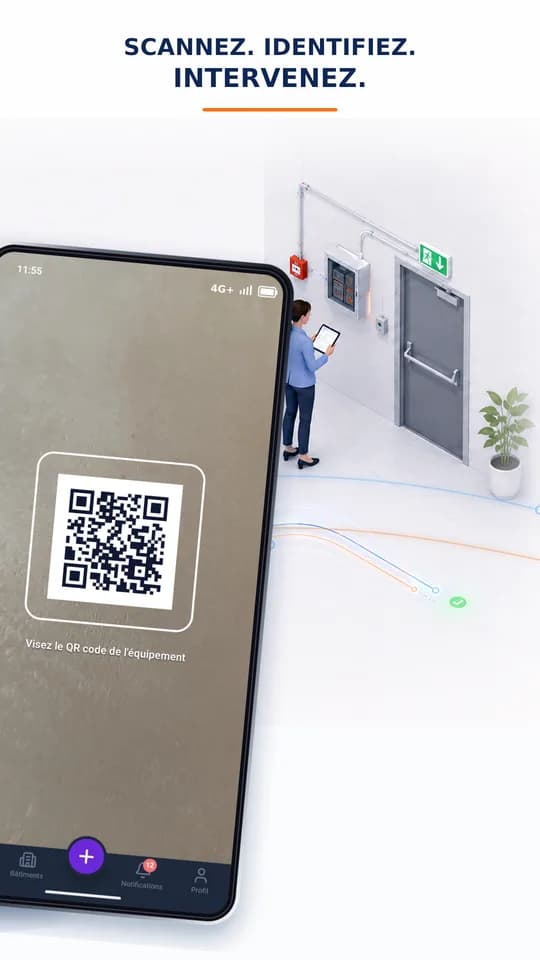 Scanner un QR code pour identifier un équipement